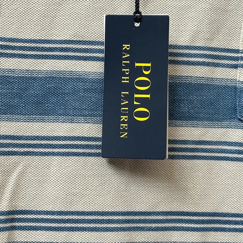 POLO RALPH LAUREN men’s CLASSIC FIT STRIPED MESH POLO SHIRT